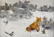 bruno liljefors Fox in Winter Landscape china oil painting artist